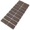 Adsamm® / 18 x feltrini autoadesivi in lana/marrone / 25x50 mm/rettangolari/piedini per mobili in feltro naturale extra soft da 3 mm di spessore/pad protettivi per arredi Adsamm® Quality