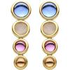 LUXENTER Orecchini in cristallo multicolore rifiniti in oro giallo 18 carati - Longki