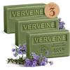 La Maison du Savon de Marseille Maison du Savon de Marseille - Sapone francese con burro di karitè biologico - Idratante per la pelle morbida - Fragranza verbena - Barrette da 125 g - Set di 3