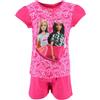 Barbie Pigiama Estivo per Bambina, 2 Pezzi, con Logo e Stampa (IT, età, 4 Anni, Regular, Fucsia)