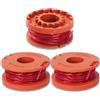 Qingriver Bobina di filo per decespugliatore compatibile con decespugliatori Worx 20V WG180/WG163/WG175, filo di ricambio in nylon resistente, Ø1,65 mm × 3 metri (un set di 3 bobine)