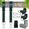CENOVE Cinghie per Amaca, Attacco per Altalena Kit 2 x 150 cm, Cinghie Amaca con 2 Moschettoni e Anelli a D, 2 Imbottitura Protettiva per Alberi, Contiene Fino a 500kg per Amache e Altalene da Campeggio