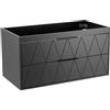 UEV Mobile Sottolavabo per Bagno, 90CM Mobile Bagno Sottolavabo, Mobiletto Bagno Sospeso con 2 Cassetti, Lavandino da Bagno non Incluso, Nero