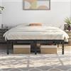Yaheetech Rete Letto Matrimoniale 160 cm × 200 cm Senza Testiera Altezza 41,5 cm con Contenitore Sotto il Letto a Piattaforma in Metallo Nero