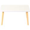 VIIROUD Tavolino da caffè giapponese rettangolare in bambù, tavolino da letto, piccolo multifunzione per divano, letto, 60 x 40 x 32 cm, bianco