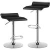 COSTWAY Set di 2 Sgabelli Girevoli da Bar, Sgabello Regolabile in Altezza per Bar, Rotazione a 360°, Sgabelli da Bar senza Braccioli, con Poggiapiedi, Portata 120 kg (Nero)