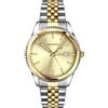 Sekonda King Classic - Orologio al quarzo da uomo, 40 mm, con datario analogico e cinturino in acciaio inox, Champagne, Bicolore, Bracciale