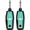 SHAEVLE Sistema di chitarra wireless 2,4 GHz, ricevitore per chitarra ricaricabile senza fili, portata 30 m, regolazione automatica della frequenza, per chitarra, basso e strumenti elettrici