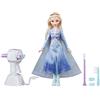 Disney Frozen Sister Styles Elsa - Bambola alla moda con capelli biondi extra lunghi, strumento per intrecciare e fermagli per capelli, giocattolo per bambini dai 5 anni in su