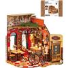 Rolife Miniature Casa - Kit Casa in Miniatura DIY Bar Cheers, Modellismo da Costruire Adulti Casa delle Bambole in Legno Puzzle 3D per Adolescenti