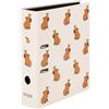 FALKEN Raccoglitore originale Falken Capybara, realizzato in Germania, 8 cm di larghezza, DIN A4, con specchio interno nero, raccoglitore ad anelli, raccoglitore ad anelli, raccoglitore per lettere, formato