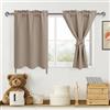 DWCN Tende oscuranti corte per camera da letto, ripiani corti per finestre piccole, tende termiche per ufficio, 61 cm, per cucina, cantina, 76 x 61 cm, cammello, set da 2