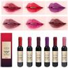 Endxedio 6 Colors Wine Lip Tint Natural Liquid Lipstick, Lady Long Lasting Mini Make Up Lip Gloss Matte Lip Sticks Wine Bottle, Valentine's Day Gift Kit Ideas for Girlfriends, Moms