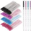 InnoHHustle 200 mini bacchette usa e getta per mascara, mini pennelli per ciglia finte, rocchetti sottili per extension per ciglia, micro pennelli, strumenti per extension per ciglia (4 colori)