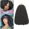 DXdixiu Jamaican Bounce Crochet Hair 8 Inch 16 Roots 5 Pack Short GoGo Curly Braids Jumpy Wand Curl Extension For Black Women (4#, 8inch)