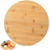 SiGuLiKeJi Piatto Girevole per Tavolo, Vassoio Girevole da Tavolo, Ø 30 cm Vassoio da Portata Girevole a 360°, Vassoio Rotondo in Legno, Vassoio in Bambù per Cucina Servire Spezie marmellata