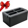 Kidia Ice Clear Collins Cube Maker - Stampo Ghiaccio Trasparente 10×4×4 cm - Sistema a Congelamento Direzionale - Silicone Alimentare - 4 Cubi Cristallini per Cocktail & Mixology