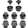QUARKZMAN 8 Set Chiodi Testa Piana Borchie 12mm Metallo Borsa Chiodo Testa Perno Fibbia Piatta Bottone Tappo Cono Rivetti Secchio Strumenti Punta Set per Artigianato Pelle, Colore Pistola