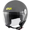 GIVI 10.7 Mini-J Solid Color Casco Jet (Gray,XS (54))
