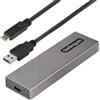 StarTech.com Box SSD M2 NVME - Adattatore USB-C 10Gbps a M.2 NVMe/SATA - Case Esterno USB-C (3.0/3.1) in Alluminio SSD M2 PCIe/SATA - Cavi USB-C/A - Supporta 2230/2242/2260/2280 (M2-USB-C-NVME-SATA)