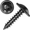 AUPROTEC 100 AUPROTEC Viti Autofilettanti 4.2 x 13 mm Phillips a testa mezza tonda flangiata zincata nera - 4,2x13mm, 100 pezzi