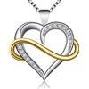 Jewlldeen Collane da donna Argento 925 Cuore Gioielli Donna con Regalo Lunghezza 18'' Regali per la festa/anniversario/compleanno