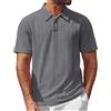 Zetieny Polo da Uomo Manica Corta Regular Fit Polo Shirt Maglietta Basic a Tinta Unita Casual
