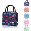 Hillylolly Borsa Termica Piccola Bambini, Borsa Termica Porta Pranzo Simpatiche, Pranzo Piccola, Mini Sacco Pranzo Merenda, Puede Contener Aperitivos, Fruta, Bebidas Frías y Cosméticos (Squali)