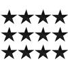 QUARKZMAN 12Pz Stelle Termoadesive, Toppe Ricamate a Cucire Stelle, Toppe Decorative Riparazioni Applicazioni per Artigianato Fai da Te Zaini Borse Cappello Abbigliamento, 82mm Nero