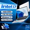 FUCHU NUOVO Windows 11 Pro Laptop aziendale da 15,6 pollici Intel Core i7-8500Y 16 GB di RAM 1 TB 2 TB SSD Notebook Impronte digitali Sblocco Laptop da ufficio - Argento