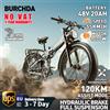 BURCHDA R5PRO 1500W Bici elettrica pieghevole da 26 pollici Mountain Fatbike 48V20AH Batteria agli ioni di litio Bici elettrica per adulti - R5 RPO gray 1500W 20AH
