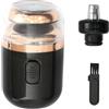 Husalsea 2 in 1 Shaver con Tagliacapelli Per Il Naso Mini Portable Electric Shaver Ricaricabile Mini Shaver con Cavo Di Ricarica E Spazzola Di Pulizia Nero