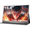 CUIUIC Monitor Portatile 15.6 Pollici 2560x1440 Display Portatile HDR Schermo Portatile per Laptop Cellulare PC Xbox PS4/5