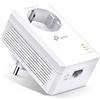TP-Link TL-PA7017P Powerline Extender AV1000 con Presa Passante Schuko, 1 Porta Gigabit, Plug and Play, Compatibile con PA7017P Kit e PA7017 Kit