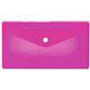 HERMA 20039 - Cartelle portadocumenti, formato DIN lungo (22 x 12 cm, in polipropilene) trasparenti con bottone automatico, per scuola, università, ufficio, buste in polipropilene, colore: rosa