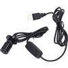 Ldafava Mini Faretti LED Dimmerabili, USB 5V Luce Bianca Calda 3000K, Faretto a LED Luminoso in Alluminio, Illuminazione per Vetrine Gioielli, Ripiani, Portico, Cavo 2M, Risparmio di Spazio