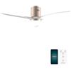 Cecotec Ventilatore da Soffitto con Luce EnergySilence Aero 5600 Aqua GoldWhite Connected. 40 W, LED 18 W, Diametro 132 cm, Wi-Fi, Telecomando, Protezione IP44, Timer 8 Ore, 3 Pale, 6 Velocità