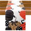 Aitsite Runner Da Tavola Autunnale, Runner da Tavola Halloween Tovaglia Autunno Zucca Centrotavola Autunnale Decorazioni Halloween Autunno, Decorazioni Autunnali casa 40 X 180cm (Black Gold Pumpkin)
