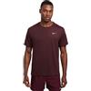 Nike T-Shirt Miler Burgundy Crush Reflective Argento Uomo XL