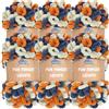 BambooMN JubileeYarn Fun Finger Loops Yarn - Filato in poliestere Jumbo - 100 g/matassa - Arancione Navy Tan - 6 matasse