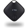 NK Air Tag Smart Pack 1 - Localizzatore compatibile con Apple, localizzatore di oggetti, Bluetooth (Android non funziona) auto, portafoglio, valigie, bambini, confezione da 1 (colore: nero)