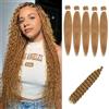 Ohobloom Hair Bionda Braiding Pre Stretched Boho Kanekalon Prestretched Hair for Bohemian Ez Braid Micro Braiding