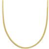 SINGULARU - Collana Lisse S. Acciaio Inossidabile con Placcatura Oro 18Kt. Catena Piatta di Misura Unica 40 cm con Estensore. Gioielli da Donna