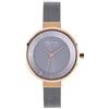 BERING Solar 14631-369 Orologio da polso da donna, cassa in acciaio inossidabile color oro rosa da 31 mm e quadrante grigio, cinturino in maglia milanese, vetro zaffiro, 5 ATM