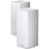 Linksys Velop MX10600 Sistema WiFi 6 mesh WLAN Tri-Band AX5300, router, ripetitore, range extender fino a 525 m² per 100 dispositivi, MU-MIMO, filtro famiglia, Confezione da 2, Bianco