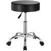 VEVOR Sgabello Girevole, Capacità di Peso 204 kg, Sgabello Girevole Rotondo in Pelle, Ispessita Regolabile in Altezza, Sgabello con Cuscino Spesso per Salone, Spa, Massaggi, Clinica, Nero