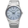 Seiko Essential Time SUR599P1 - Bracciale in acciaio INOX con quadrante blu cielo (38,9 mm)
