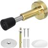 QUARKZMAN Fermaporta 1pz 4.1 Acciaio Inox Fermaporta per Pareti Ammortizzatore Idraulico Telescopico Fermaporta con Punta Gomma per Fondo Porta (Ottone)