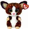 TY - Peluche - Beanie Boos - Galago Scimmia - Binky - Marrone - Orsetto con occhioni glitter dorati - Il morbido pupazzo con gli occhi grandi scintillanti - 15 Cm - 36374