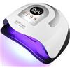 UIHOL 380W Lampada UV LED Unghie, Professionale 81 sfere di lampada a LEDs, Semipermanente Curare Rapidamente Pedicure Fornetto per Tutti i Smalti, Automatico Sensore per Manicure a Casa e in Salone
